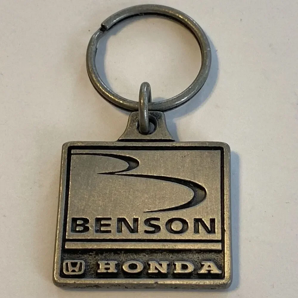Metal Benson Honda Logo Keychain Key Fob San Antonio Texas Dealership Auto